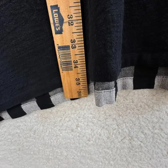 Alembika Women Size 0 A-Line Artsy Tunic Shirt Black White Striped Lagenlook - Picture 10 of 14